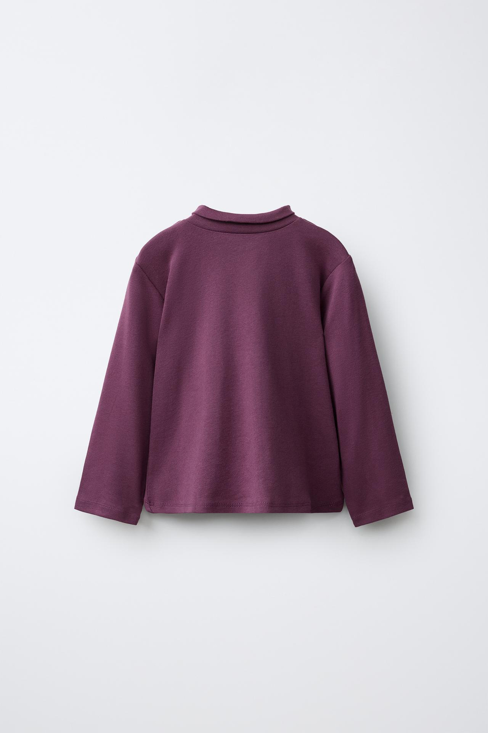 ZARA ОДНОТОННЫЙ ТОП С ВОРОТНИКОМ-СТОЙКОЙ, БОРДОВЫЙ