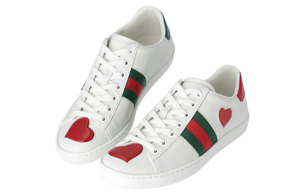 Gucci Wmns Ace Low "Heart" Women"s