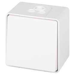 Переключатель ЭРА Эксперт 11-1503-01 IP55 10АХ-250В ОУ белый | Эра Эксперт