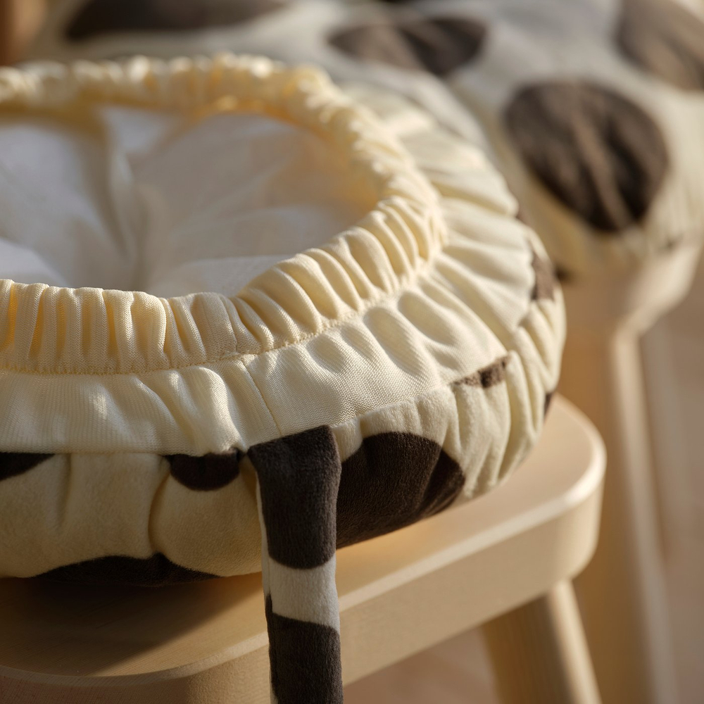 IKEA SANDLÖPARE  (ИКЕА САНДЛЁПАРЕ)  -  Чехол на табурет - бежевый коричневый/узор жираф 38 см