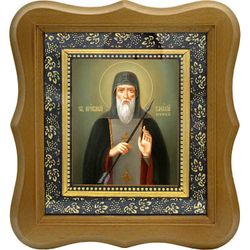 Василий Печерский, преподобномученик, иеромонах. Икона на холсте.