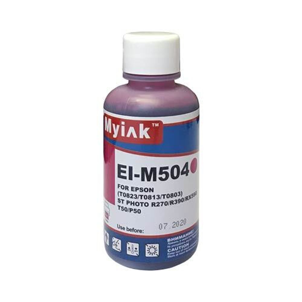 Чернила для EPSON Photo T50/R200/R270/RX590 (100мл, magenta, Dye) EI-M504 (Gloria) MyInk Чернила для EPSON Photo T50/R200/R270/RX590 (100мл, magenta, Dye) EI-M504 (Gloria) MyInk