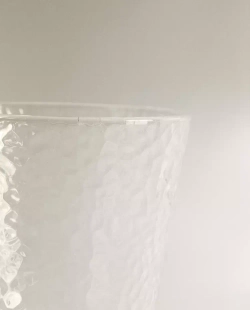 ZARA HOME СТАКАН ИЗ СТЕКЛА С РЕЛЬЕФНЫМ УЗОРОМ, ПРОЗРАЧНЫЙ