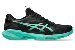 Мужские теннисные кроссовки Asics Solution Speed FF 4 Clay - black/aurora green