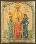 Икона "Вера, Надежда, Любовь и София" 10х12 на МДФ-6 (1012-1435)