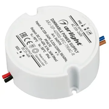 Блок питания 36W 27-40V 900mA IP44 ARJ-SP-40900-PFC-TRIAC-R 040970 Arlight