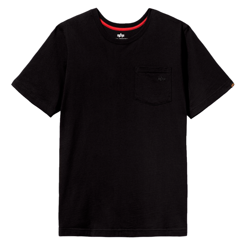 Футболка Alpha Industries Small Logo Pocket Tee Black (Черная)