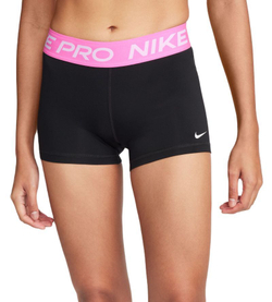 Женские Шорты теннисные Nike Pro 365 Short 3in - black/playful pink/white
