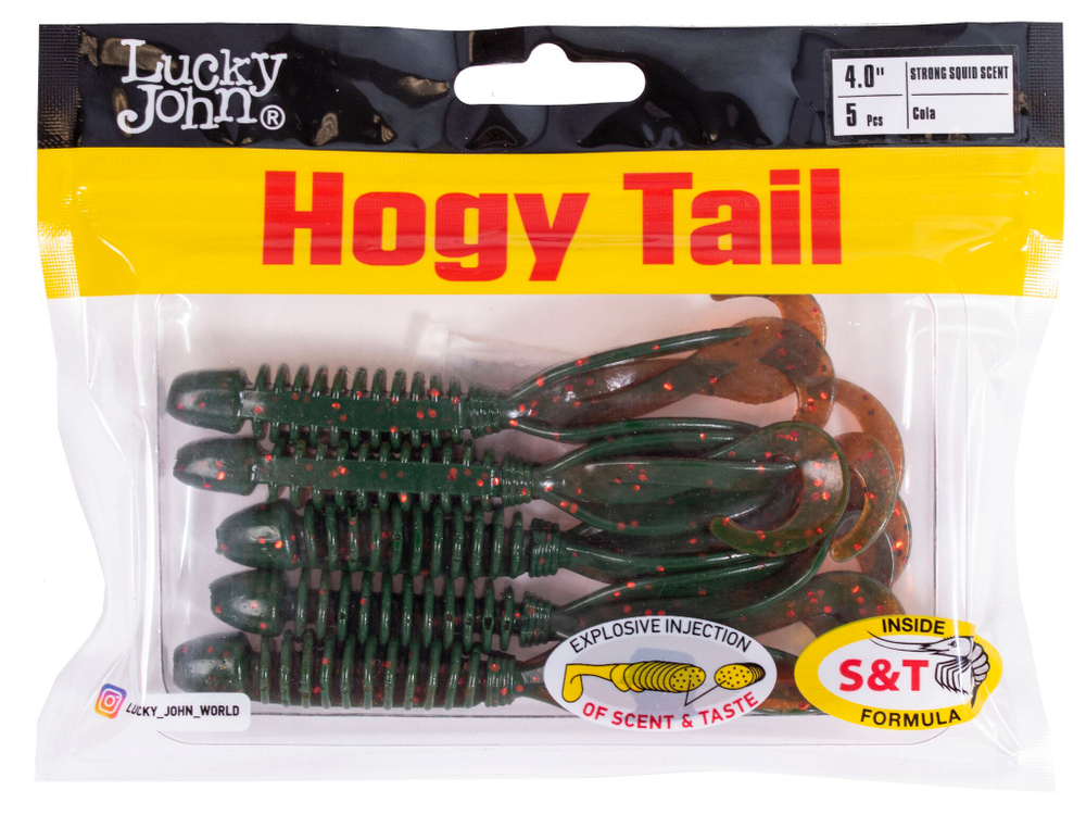 Твистеры съедоб. искусст.  LJ Pro Series Hogy Tail 4,0in (10.00)/PA16 5шт.