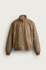КУРТКА КЛАССИЧЕСКОГО КРОЯ ИЗ ИСКУССТВЕННОЙ ЗАМШИ — ZARA