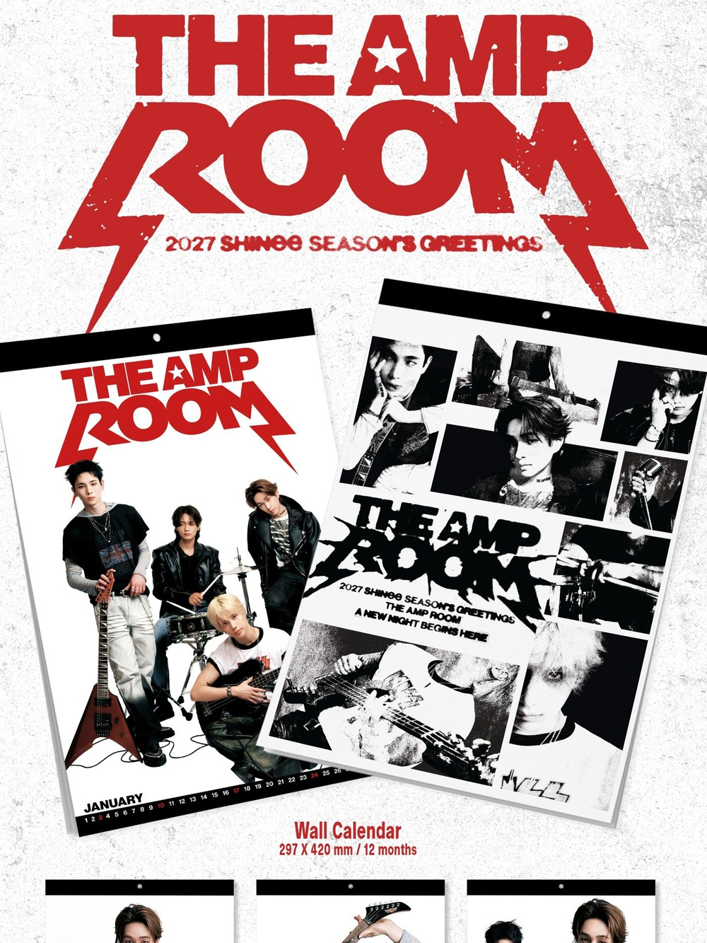 (ПРЕДЗАКАЗ) товары SHINee - THE AMP ROOM 2027 SEASON'S GTEETINGS Wall Calendar Version