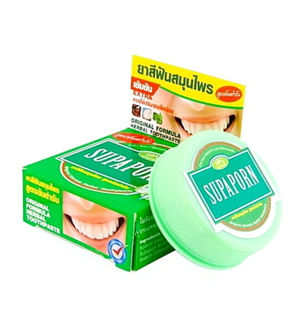 Зубная паста SupaPorn зеленые травы, 25 гр