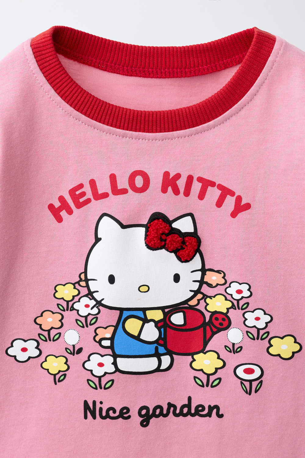 ZARA ФУТБОЛКА С ПРИНТОМ HELLO KITTY © SANRIO, РОЗОВЫЙ