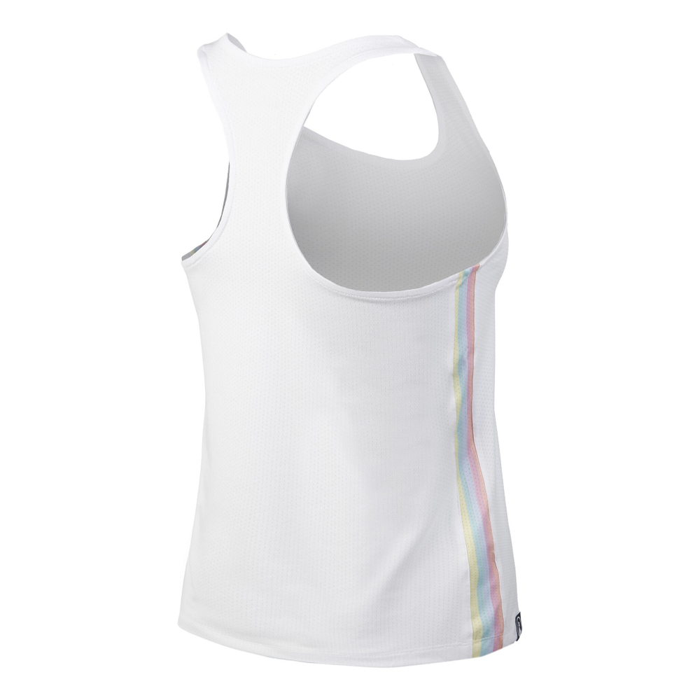 Женская теннисная майка Quiet Please Rainbow Set Racerback Tank Top Women - White, Multicoloured