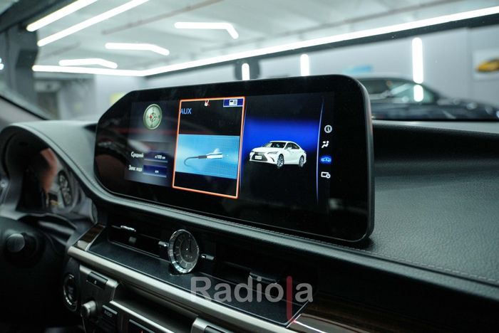 Магнитола для Lexus ES200, ES250, ES350 2015-2018 (джойстик-шайба) - RDL-LEX-ES-Low монитор 12.3" на Android 14, Быстрая, CarPlay, 4G SIM-слот