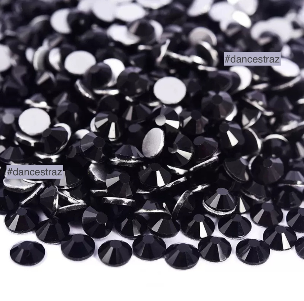 Стразы клеевые, Jet black, P02, SS20, 1440, (F2)