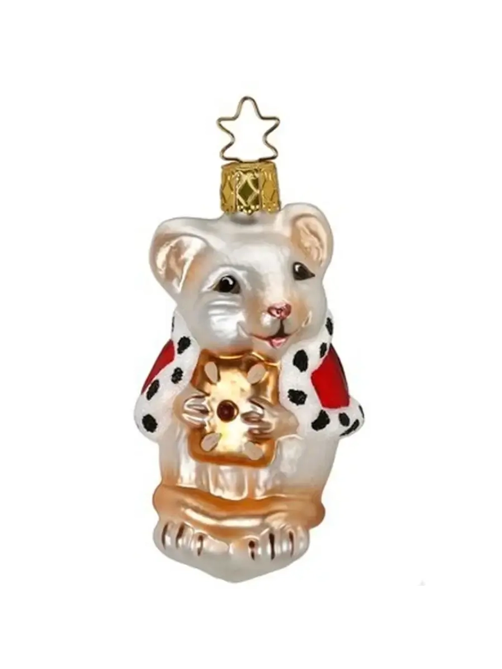 Елочная игрушка Мышь-король стекло