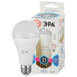 Лампа светодиодная ЭРА STD LED A65-21W-840-E27 21Вт груша нейтральный белый свет Е27 | Лампы cветодиодные Груша (A)