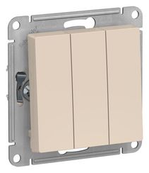Выключатель Systeme Electric ATLASDESIGN 3 клавиши бежевый 35989