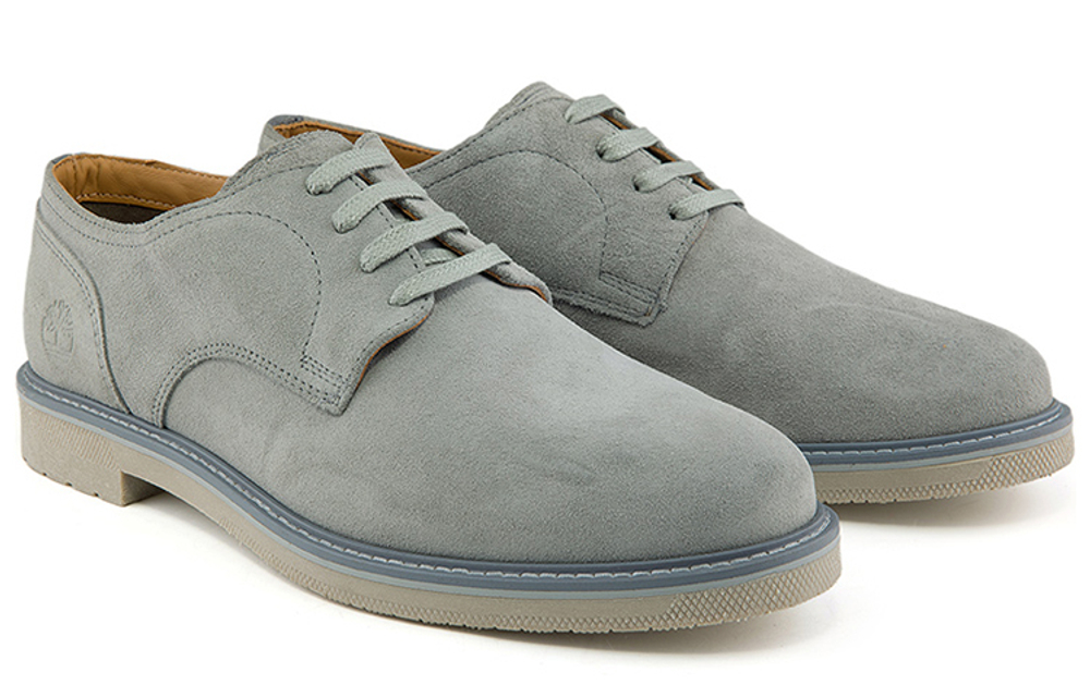 Timberland Casual Leather Shoes Men"s Low top Gray