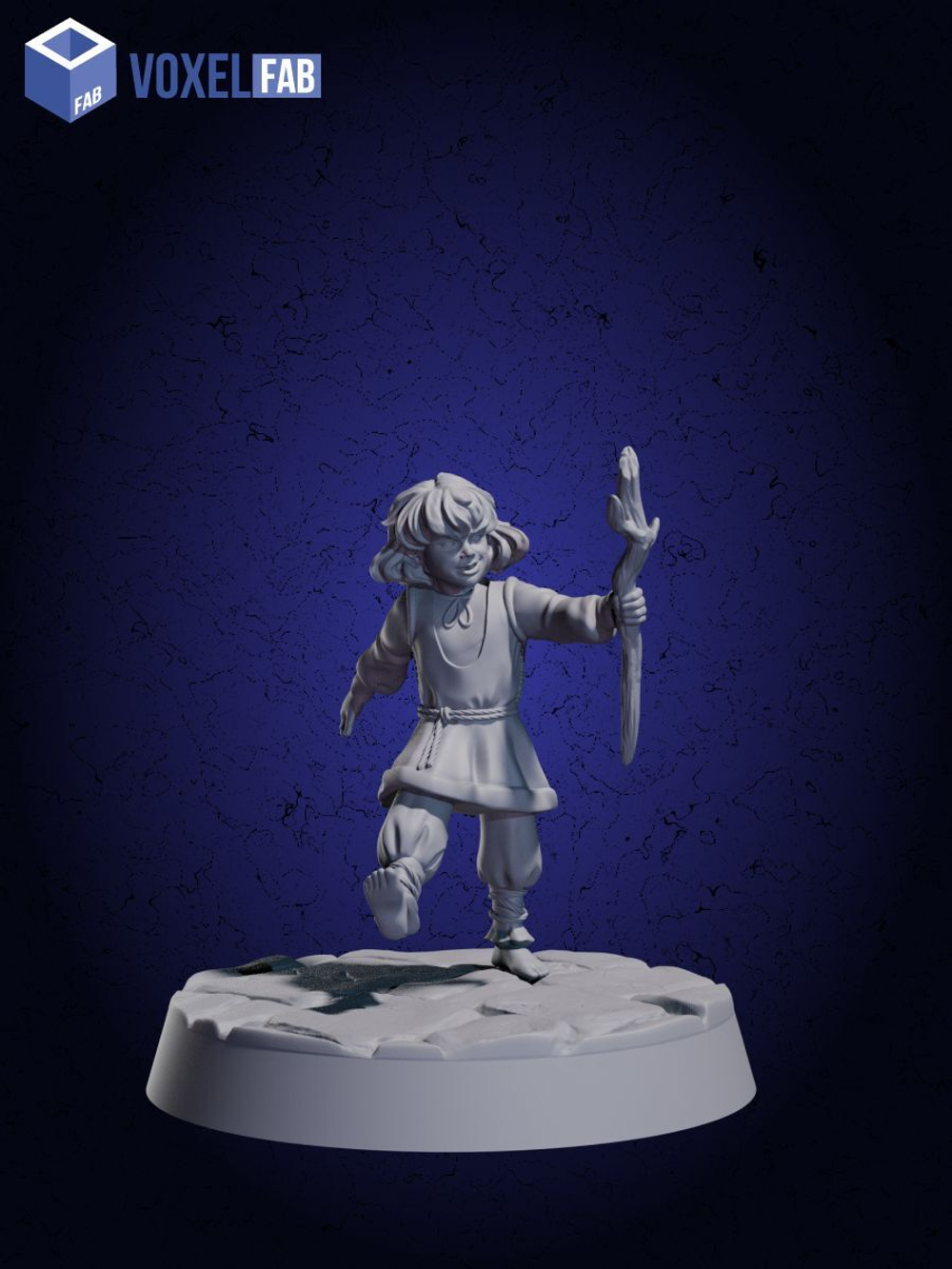 Городские жители Набор для настольных игр ДнД (DnD),Pathfinder, НРИ. Масштаб 32 мм (1:56). Миниатюры;