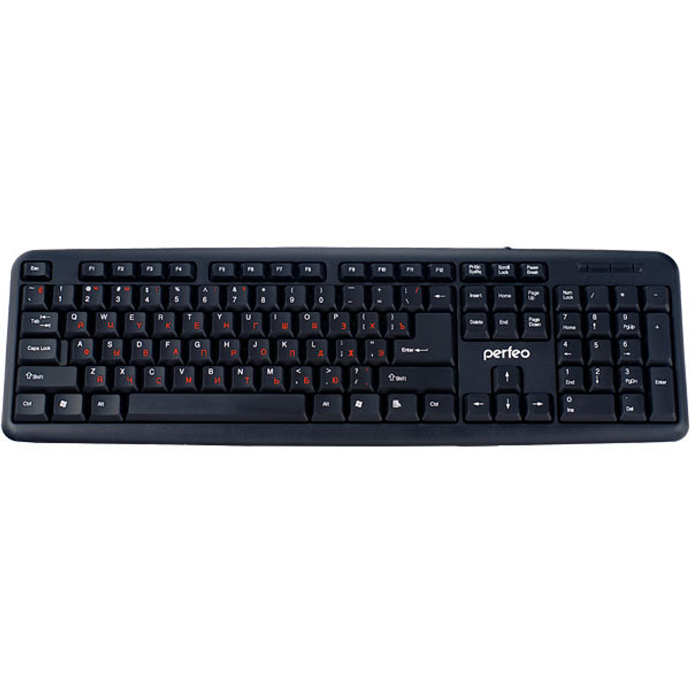 Клавиатура PERFEO CLASSIC PF-6106 USB чёрная 104+14 клавиш (PF-6106-USB)