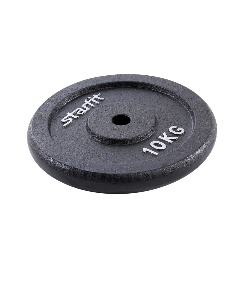 Диск чугунный STARFIT BB-204 d=26 мм, черный, 10 кг