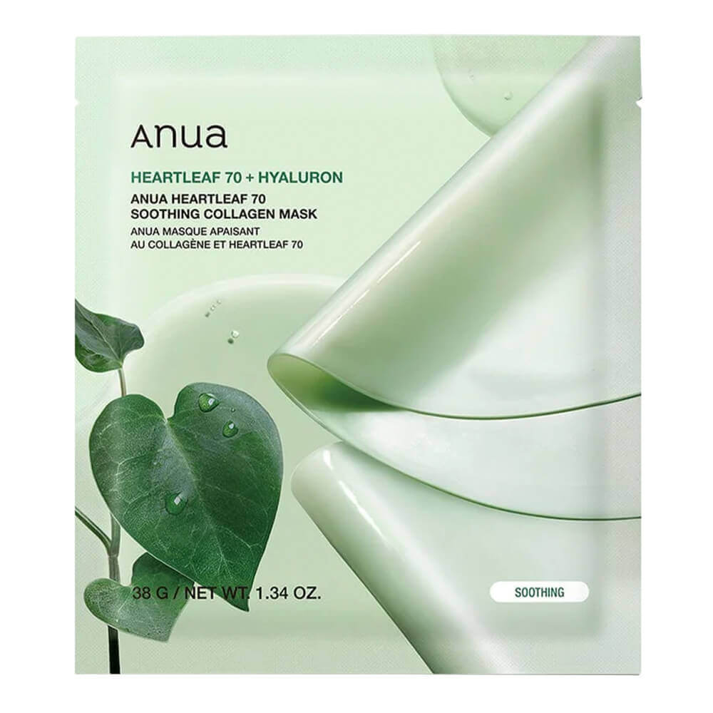 Anua Heartleaf 70 Soothing Collagen Mask гидрогелевая маска для лица с хауттюйнией