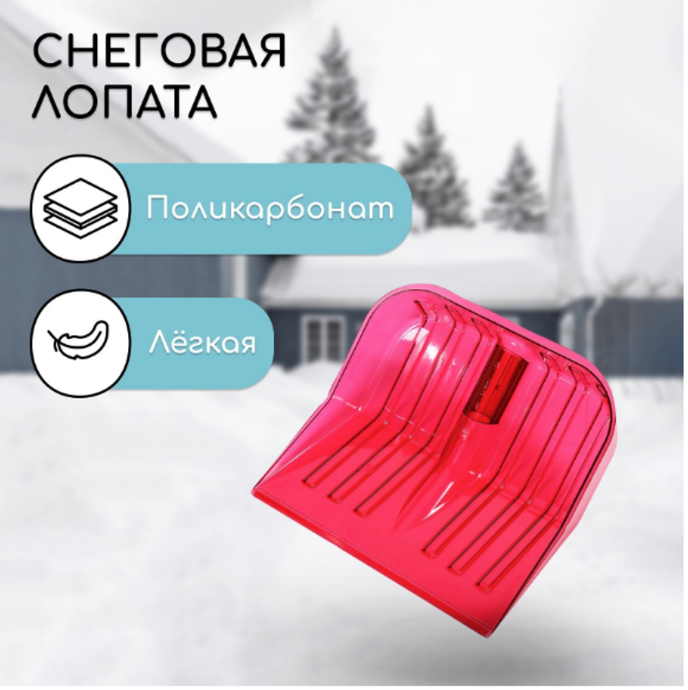 Ковш лопаты из поликарбоната, 430 × 420 мм, с тулейкой под черенок