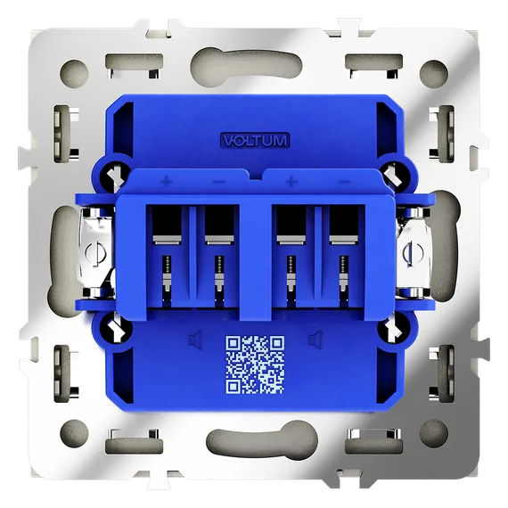 Розетка акустическая 4-местная Voltum S70 Шелк VLS060304