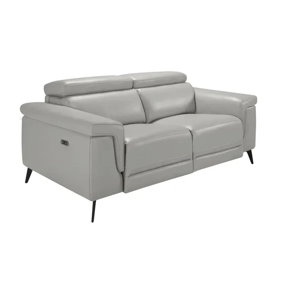 Двухместный диван с реклайнером Angel Cerda 5319-2P, серая кожа