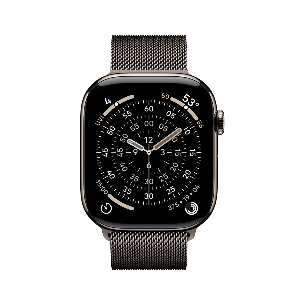 Умные часы Apple Watch Series 11 GPS + Cellular, 46mm, Natural Titanium Case with Slate Milanese Loop