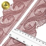 Кружево на сетке 70 мм / 13.71 метра, 2107 цв.N6615 розовая пудра, Kruzhevo