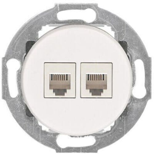 Розетка комп. двойная 2хRJ-45 cat.5e, Белый, серия Vintage, LK Studio 886204-1