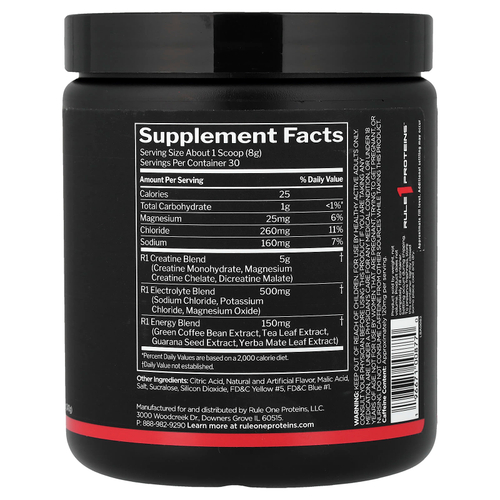 Rule One Proteins, Charged Creatine™, со вкусом кислой конфеты, 240 г (8,47 унции)
