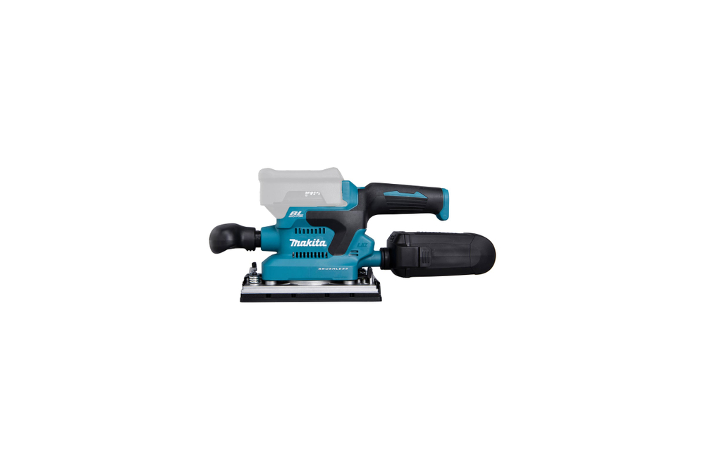 Вибрационная шлифмашина Makita LXT, BL, 18 В, XPT, 93x228 мм, 4000-12000 об/мин, ампл. 2.0 мм, 1.5 кг, кор., пылесборник, зажим, без аккум. и ЗУ DBO380Z