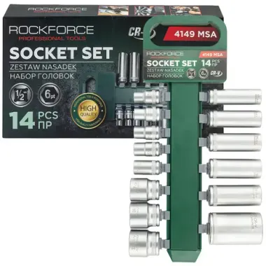 Головки, набор 14пр., 1/2''(6гр.) RockFORCE RF-4149 MSA