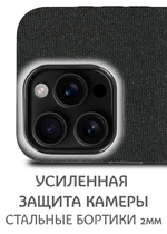 Дизайнерский чехол для IPHONE 16 PRO с мягкой тканевой поверхностью
