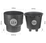 Кашпо КАРЕ D280 мм 7,8 л со вставкой 28*28*25,5см М3259