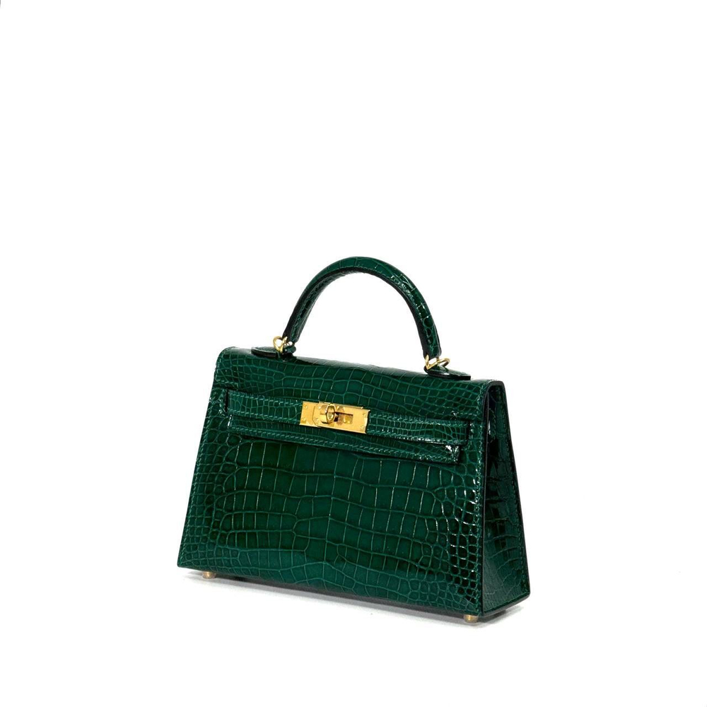 Сумка Hermes из кожи крокодила 20 см