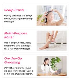 S-HEART-S Расческа с массажным роллером для кожи головы и волос Scalp Brush Bijulie