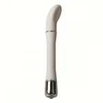 Белый вибратор Lulu Satin Scoop Vibe - 15,5 см.