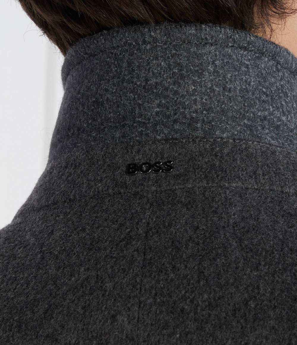 Хлопковое пальто 2в1 h hyde bib BOSS BLACK - графитовый(50502250)