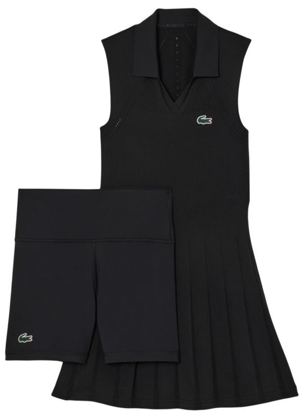 Теннисное платье Lacoste Stretch Tennis - черный