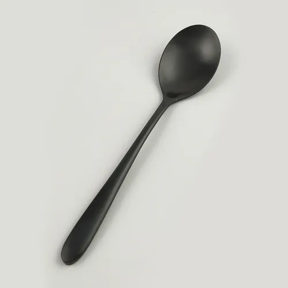 Ложка столовая 21 см матовая черный цвет PVD Alessi-Black P.L. [12]