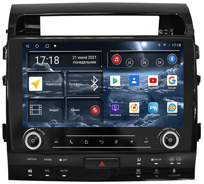 Магнитола для Toyota Land Cruiser 200 2007-2015 (с штат. камерой или 360) - Redpower K 202/203/204 Android 10, Быстрая, Hi-Fi звук, CarPlay, SIM-слот