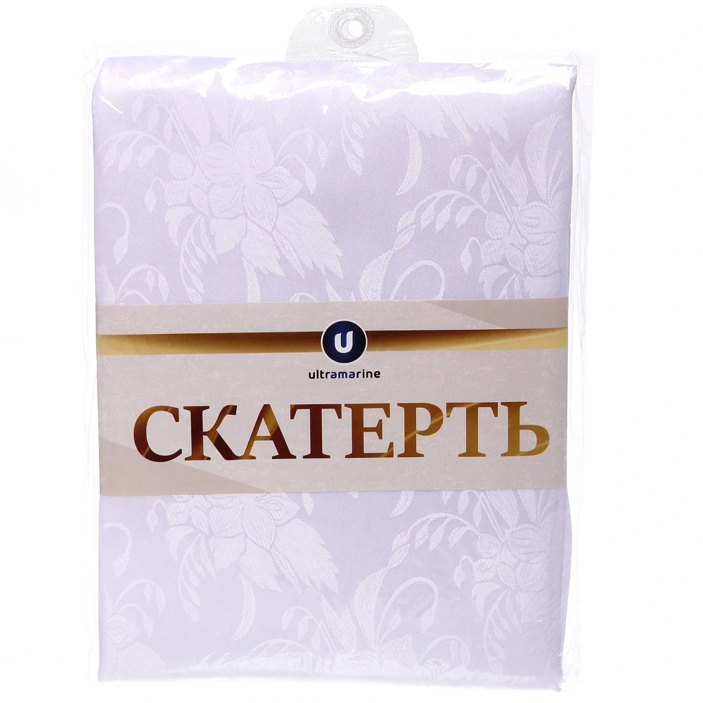 Скатерть 148*180 см «Классика», бутоны, цвет белый