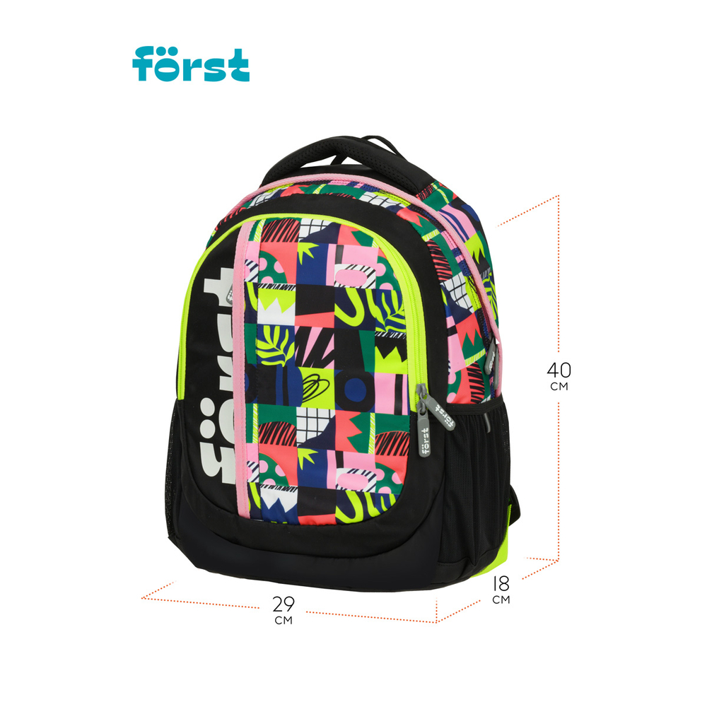 Först Рюкзак Först F-Trend "Fusion" 40*29*18см, 2 отделения, 3 кармана, эргономичная спинка