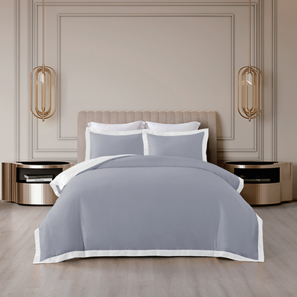 Постельное белье 2 спальное евро Luxe Dream Sensa Silver Grey T1036E