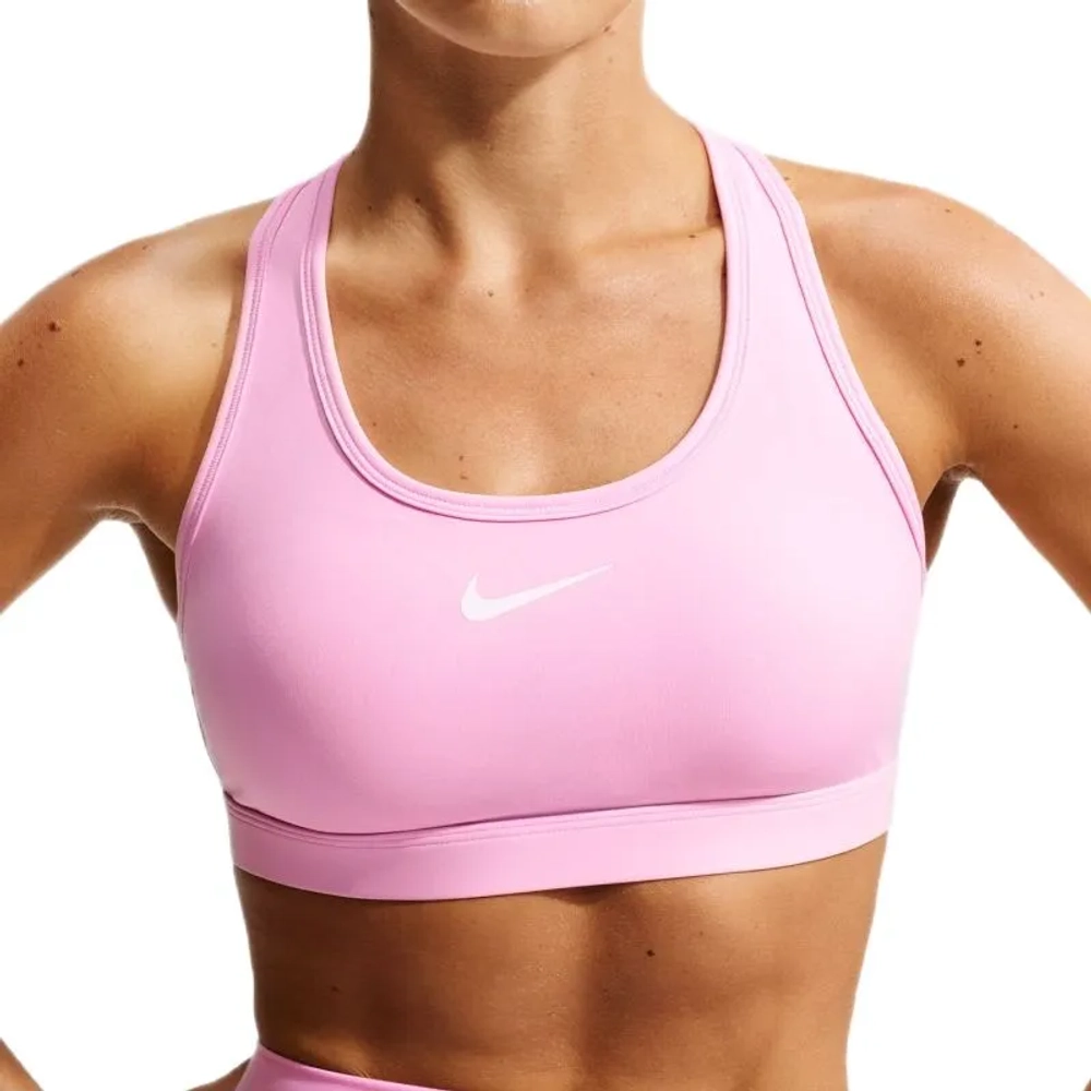Теннисный бюстгальтер Nike Swoosh Medium Support Padded Sports - pink rise/white